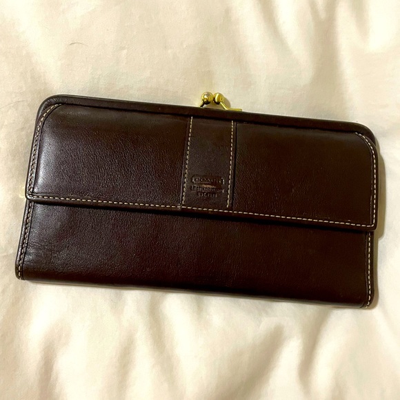 Coach Handbags - Authentic coach leather 3 fold wallet